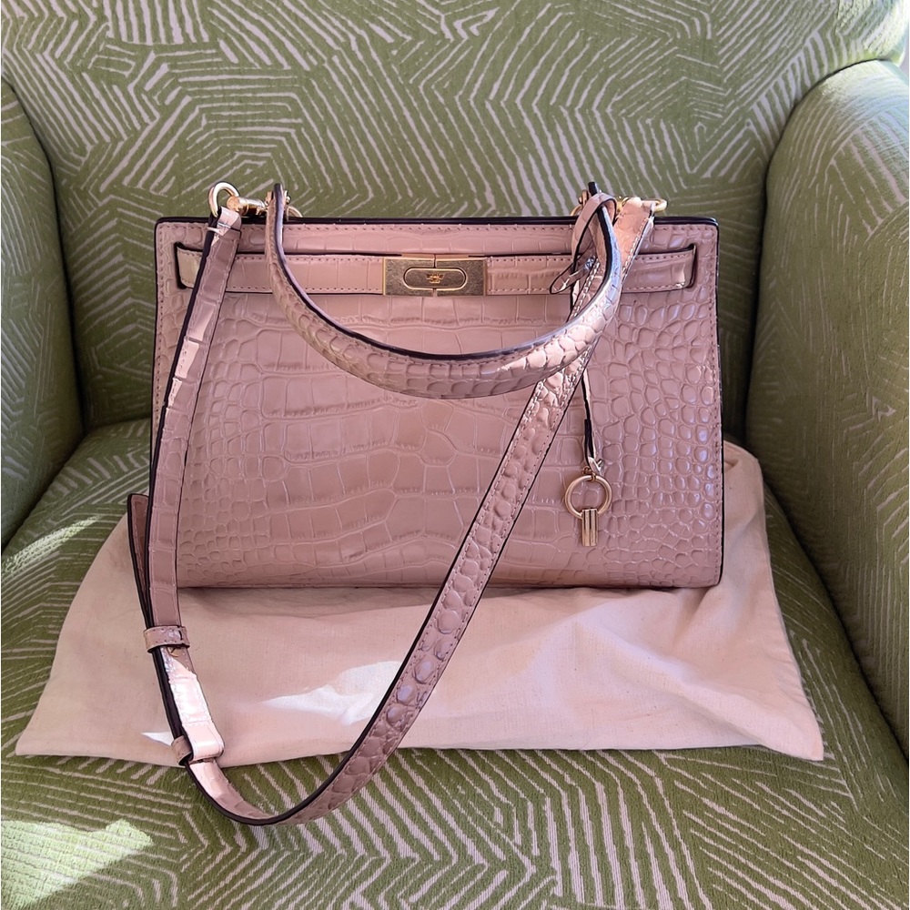 Tory Burch LEE RADZIWILL SMALL BAG Croc Embossed